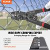 VEVOR Wire Rope Crimping Tool and Cutter Up To 2.2mm Wire Cable Crimps, 1/64" - 3/32" Crimping Loop Sleeve Kit and 160pcs Aluminum Buckles